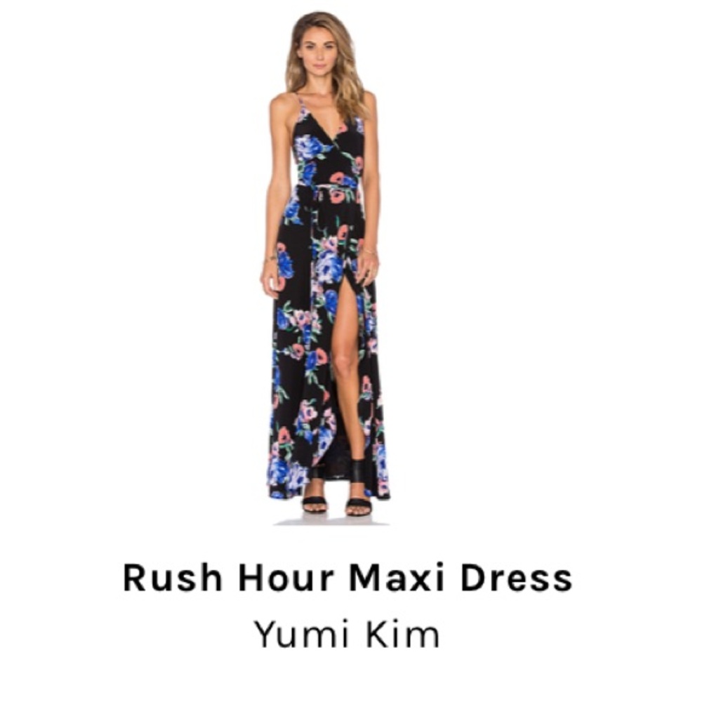 Yumi Kim Silk Maxi Wrap Dress - Picture 1 of 5